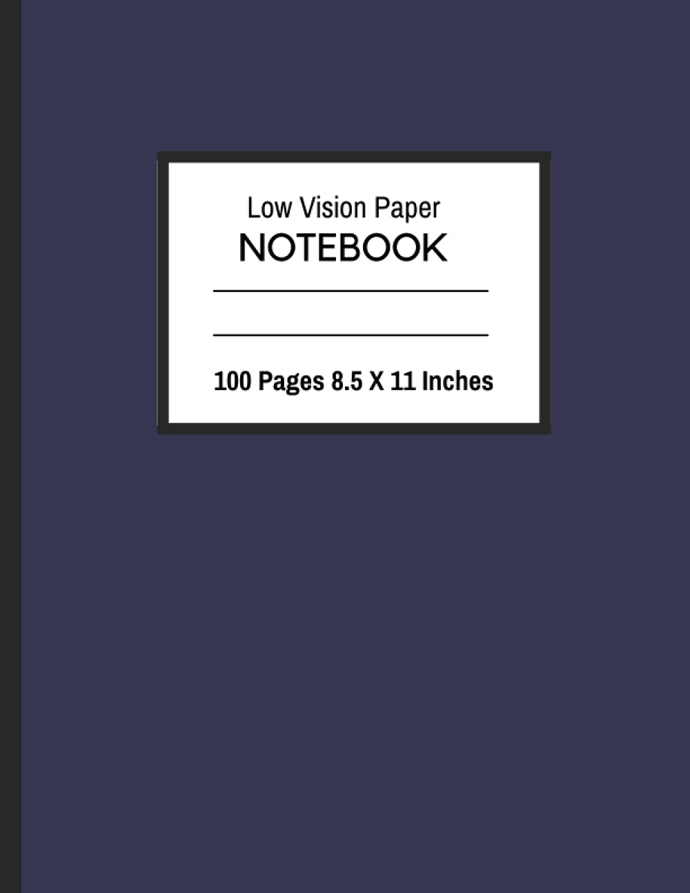 Low Vision Notebook Dark Lines (Blue) - Great Low Vision Paper Notebook for Elderly, Visually Impaired and Young Students