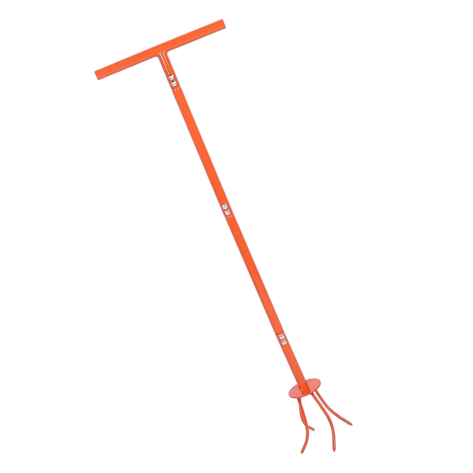 Yuecoom Manual Twist Tiller, Stainless Steel Garden Claw Cultivator Hand Soil Tiller for Flower Bed Vegetable Field Orange