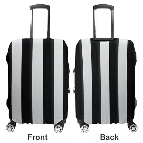 Carry on Luggage Cover Black White Stripes Suitcase Covers for Luggages Tsa Approved Travel Luggage Sleeve Protector Elastic Suitcase Protector Anti-Scratch Washable Fits 19-30 Inch Case -L3