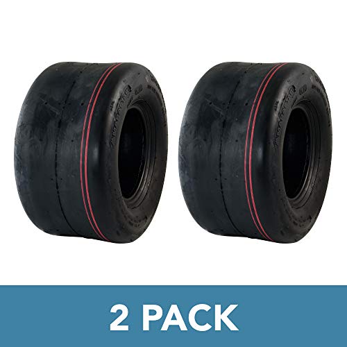 MARASTAR 20260-2pk Smooth 13x6.50-6 Replacement Lawnmower Tire Only, Black