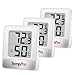 TempPro TP49 3 Pieces Digital Hygrometer Indoor Thermometer Humidity Meter Mini Hygrometer with Temperature and Humidity Monitor Outdoor and Room Thermometer Weather Station (Previously ThermoPro)