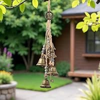 Windspiele für Draußen Hängend, Garten Windspiel Metall Segen Glocke Windspiele mit Klarem Klang für Veranda Balkon Fenster