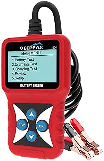 Veepeak 12V Car Battery Tester, Automotive 100-2000 CCA Digital Battery Load Tester Analyzer Alternator Checker Vehicle Cranking & Charging System Diagnostic Tool for Cars, Motorcycles, Boats