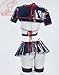 Mobbunny Women's Anime Cosplay Costume Cutout Bodysuit and Top with Hand Ring and Pleated Skirt Halloween Cosplay