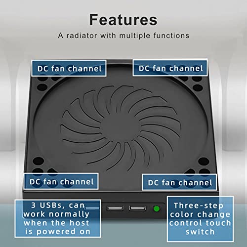 5V2.6A Console Cooling Fan Vertical Stand USB Cooler Accessories For Xbox Series X