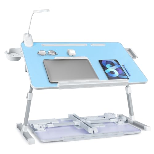 Image of iXTRA Adjustable Laptop Lap Desk with Cooling Fan USB Light for Adults