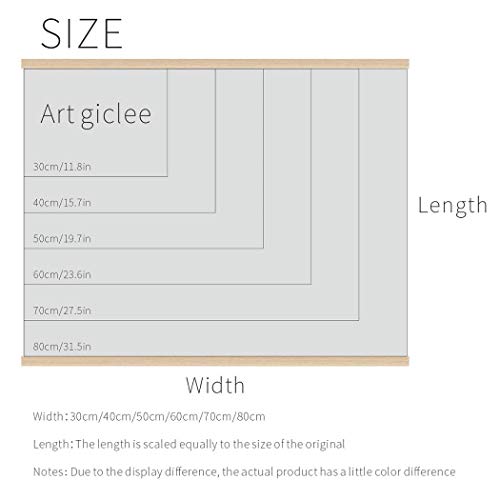 Vansp 12-32Inch Wheatfield And Cypresses Wall Art Van Gogh Sketch Or Oil Painting Poster Frame Hanger-Giclee Canvas Prints With Wooden Scroll Home Deco 30Cm/11.8In #TOP5