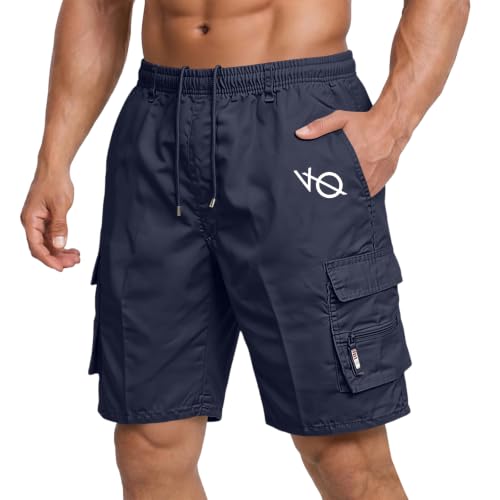 Short cargo homme léger et multipoches avec cordon de serrage élastique