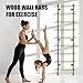 DOLEMODUO Wood Swedish Ladder, Wall Stall Bar for Kids and Adults, Suspension Trainer for Home, Gym, School and Clinics