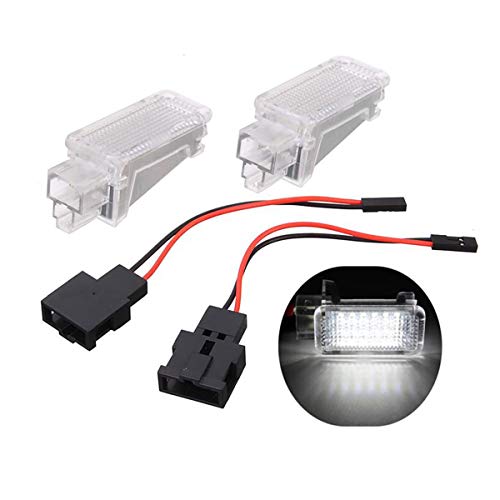 GOFORJUMP 2 Unids 12 V Luz de Proyector LED Cortesía de Coche para A/UDI A3 A4 A6 V/W S/Koda Pie Luces de Nido Fantasma Sombra Luz Lámpara 6500K Cover