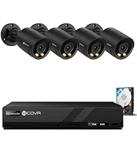 【年末年始の防犯対策に】防犯カメラ4台セット 屋外130° 超広角レンズ搭載 Amazon.co.jp: 【500万画素・夜間カラー撮影】4COVR 防犯カメラ PoE