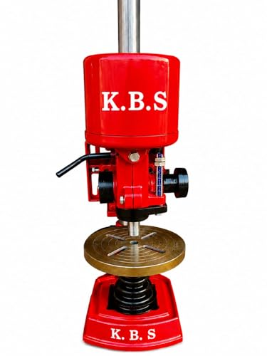 Image of K.B.S 1 Inch Heavy Duty Pillar Drill Machine, 1 HP Motor, 5 Step Speed Control, Tiltable Work Table, Cast Iron Base
