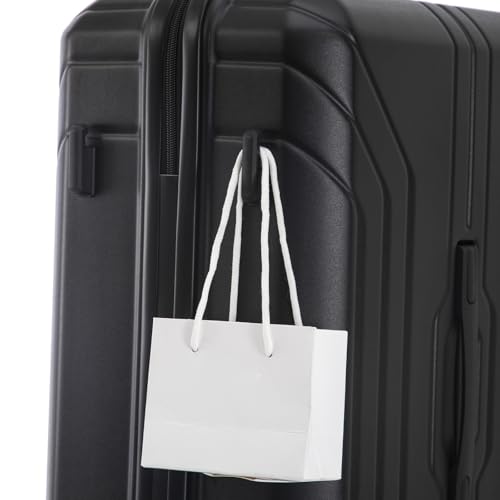 Durable 3-Piece ABS Wheel Luggage Set - 20"/24"/28" Carry-On Suitcase with Combination Lock (Black)3