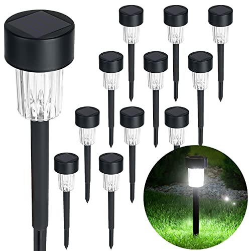 MAGGIFT 12 Pack Solar Pathway Lights Solar Garden Lights Outdoor Solar Landscape Lights for Lawn, Patio, Yard, Walkway, Deck, Driveway and Garden - Thumbnail 6