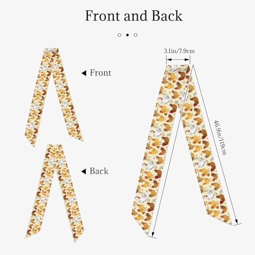Brood Of Chickens Print Fashion Neck Scarfs For Women Head Scarf Fashion And Lightweight Headdress2
