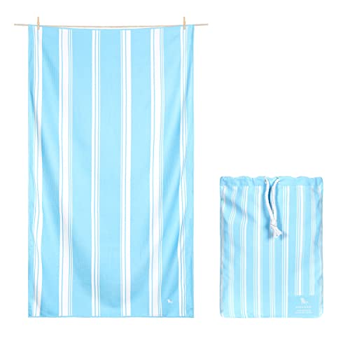 Dock & Bay Bath Towel - For Home - Quick Dry, Super Absorbent - Includes Bag - Chamomile Blue, Large (160x70cm, 63"x28")