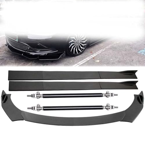 インフィニティG25 G37 G25 G37 スカイライン V36 クーペ セダン適用バンパースポイラー フロント バンパー リップ スポイラー 炭素4分割式 2.2Mサイドスカート カーボンファイバー スポーティー風 カバー トリム グレードアップ 傷防