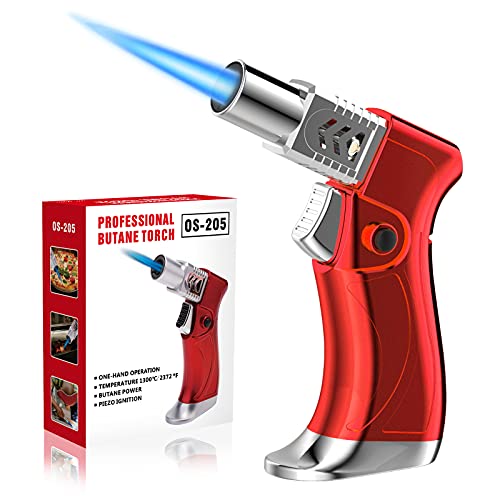 Top 13 Silent Torch Lighter: Best For Quality 6 ZEBRE Butane Torch, Blow Torch Lighter Mini, Windproof Refillable Butane Fuel Torch Lighter, Ideal for Cooking Grill BBQ Candle Camping Outdoor Home (Butane Gas Not Included), Red
