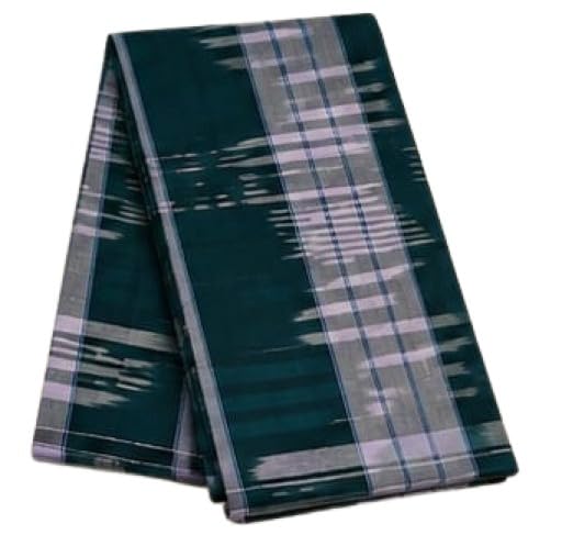 Lakshmi Textiles Traditional Ikat Cotton Fabric, Teal Blue & Grey | 100% Pure Cotton, Soft & Breathable, Durable Weave, All Seasons, Easy to Wash-image-34