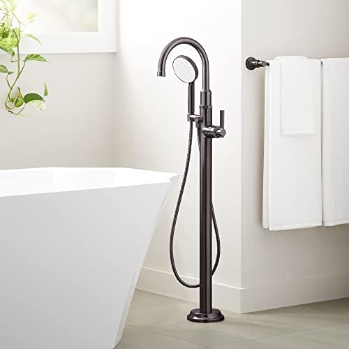 Signature Hardware 484200 Greyfield Floor Mounted Tub Filler Faucet - Includes Hand Shower
