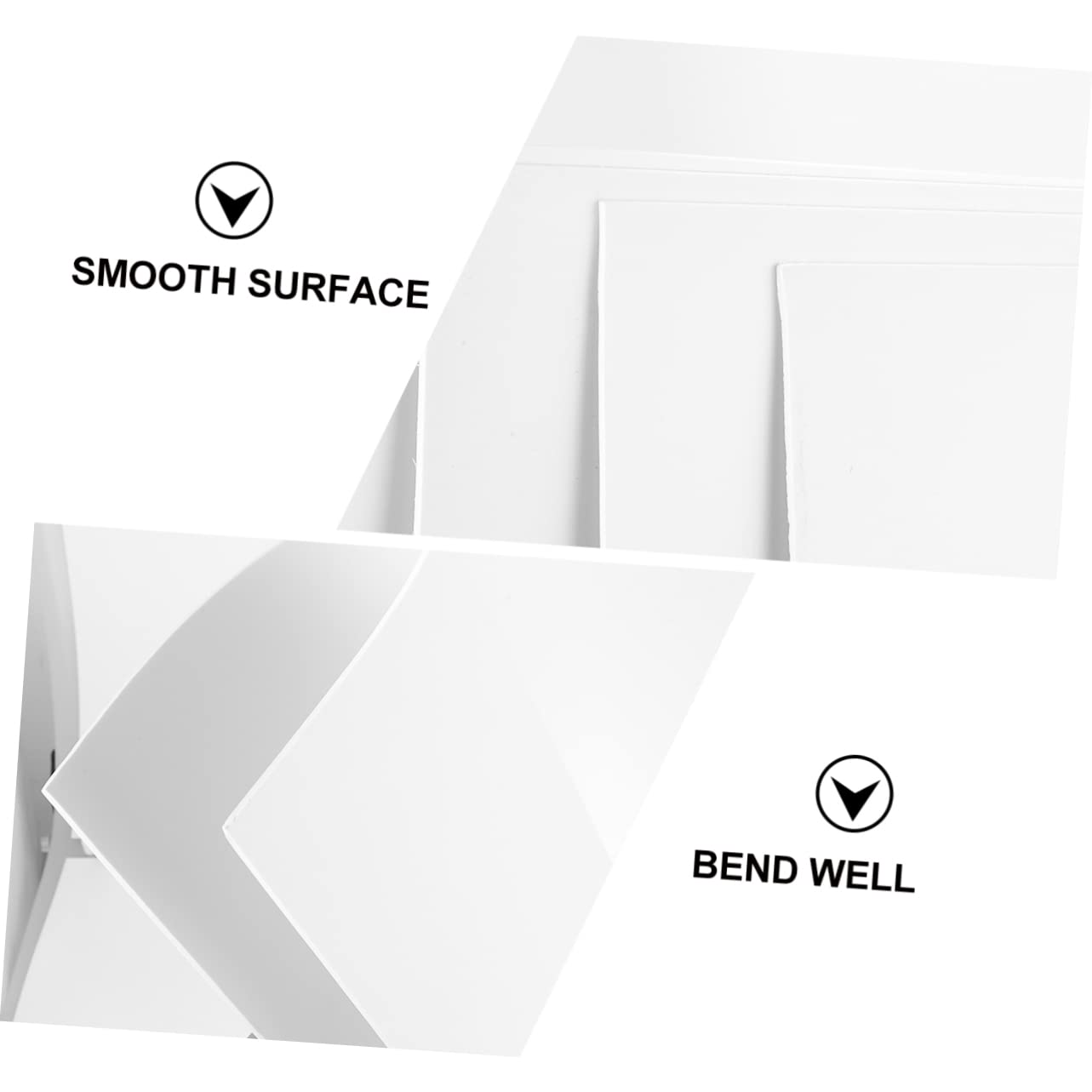 Láminas de Espuma Pvc Blanco, 10 Piezas, para Maquetas y Mesas de Arena, Material Práctico para Micropaisajes y Decoración