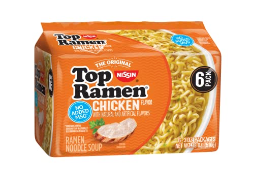 Image of Nissin Foods Top Ramen, Chicken, 3 Ounce (Pack of 6)