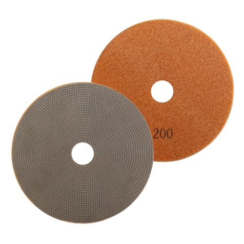 HOMESOM 5" Electroplated Diamond Polishing Pads Grit 200