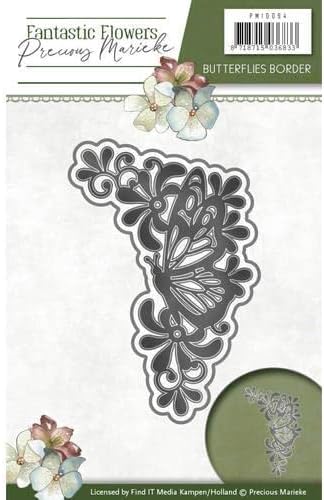 Find It Trading Precious Marieke Fantastic Flowers Die - Butterflies Border (Pack of 2 )
