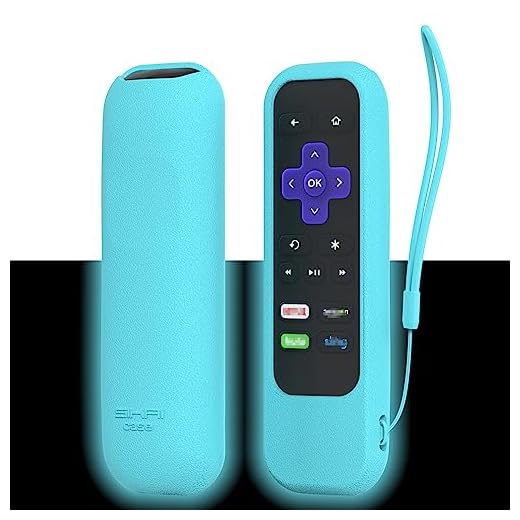 SIKAI Capa protetora à prova de choque para controle remoto Roku Express/Roku Premiere RC68/RC69/RC108/RC112 Controle remoto infravermelho padrão com laço antiperda