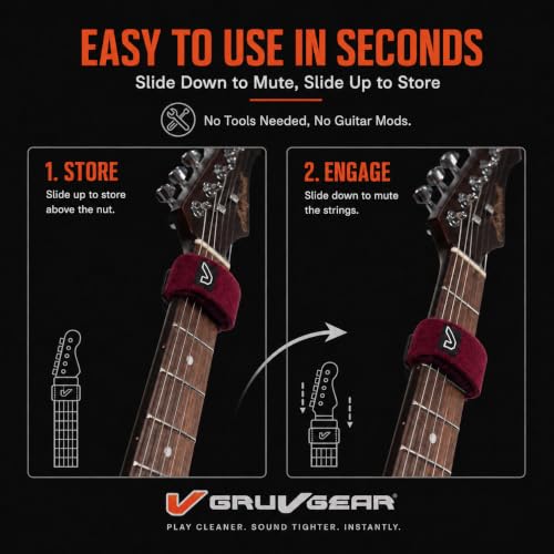 Image of Gruv Gear FretWraps HD 'Wine' String Muters 1-Pack , Extra Large, Burgundy