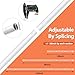 Curtain Rods No Drilling for Windows 48 to 84-96 Inch,5/8 Inch Diameter Drapey Pole with No Drill Curtain Rod Brackets,Renter Friendly Cortineros Para Ventanas with Adhesive Curtain Rod Holder White