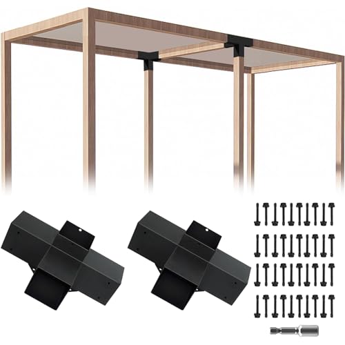 ITeVe.GD Kit de pérgola, 2 Soportes de Esquina de ángulo Recto de...