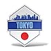 erreinge Sticker Tokyo Giappone Souvenir Adesivo Sagomato in PVC per Decalcomania Parete Murale Auto Moto Casco Camper Laptop - cm 10