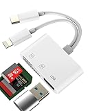 【Fonctionnalité 3 en 2】équipé de deux connecteurs (USB-C et Lightning)，Comprend un port SD, un port Micro SD et un port USB-A. Le port USB prend en charge divers périphériques tels que clés USB, claviers, souris, casques USB,et plus encore. (Remarque !!! Le port Lightning ne prend en charge que iOS13 et au-dessus.Comment activer la fonction souris sur les appareils pour Apple : « Paramètres » - « Accessibilité » - « Tactile » - « Assistive Touch » pour l'activer.)