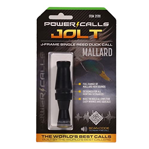 Image of Higdon Outdoors Power Calls: Mallard Duck Call, Jolt Black - J-Frame Single Reed