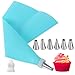 Naiocase Pasticceria Accessori, sac a Poche Riutilizzabile in Silicone e 6 beccucci sac a Poche in Acciaio Inox per Pasticceria Dolci