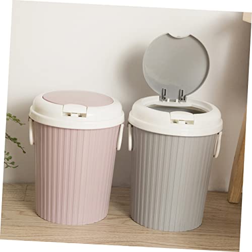 Caneca de basura rectangular pequeña de 10L gris miniatura 2