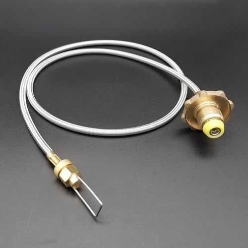 UTTASU Tubo adaptador de combustible para exteriores para GLP a recipiente plano, interfaz giratoria con malla de acero inoxidable 304 para mayor seguridad, transferencia de combustible para acampar