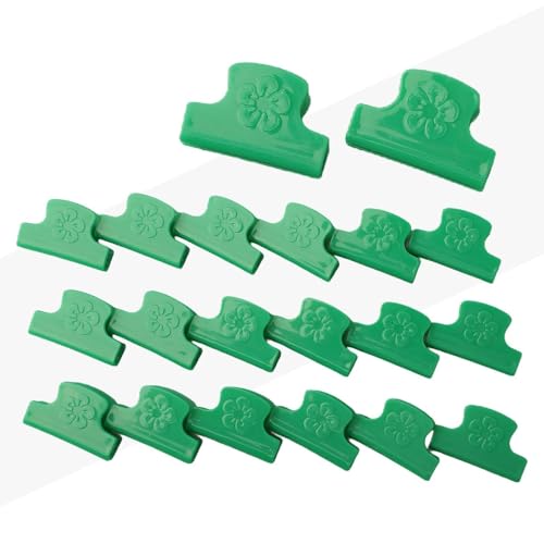 Wlinfetity Morsetti in plastica per serre per tubi da 5-6 mm, confezione da 20 picchetti per piante verdi e clip per teloni e coperture per file