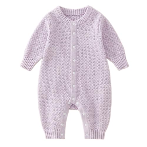 Fnaobai Niños Bebés Niñas Suéter Mameluco de Punto Vestidos para Bebé Niño Otoño Invierno Sólido Body Ropa Mono Jumpsuit para 0~24M