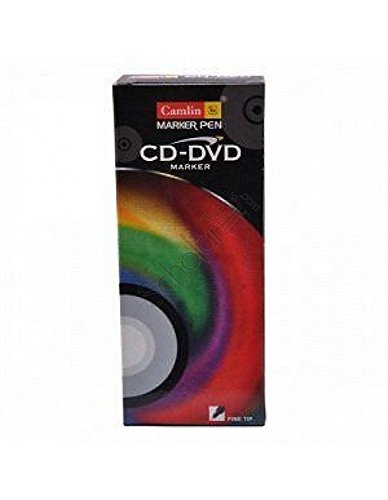 Image of Camlin CD - DVD Marker Pen - Pack of 4 Assorted Colors (Black, Blue, Red, Green)