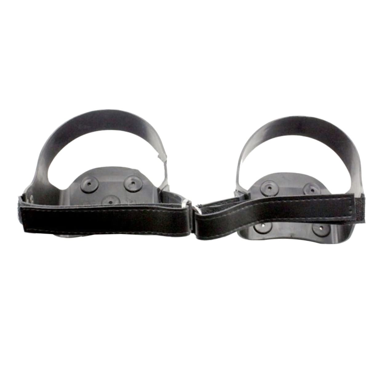 Hemobllo Ramponi in Silicone 5 Denti per Scarpe da Montagna, Antiscivolo e Resistenti, per Escursioni su Ghiaccio, Taglia 39-42, Nero