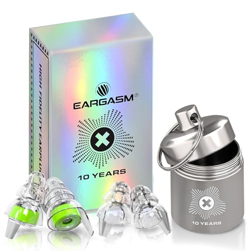 Image of Eargasm High Fidelity X Edition Earplugs for Concerts, Festivals, Musicians, DJs, Night-Life, Motorcycle Hearing Protection - Reusable Ear Plugs for High Fidelity Noise Reduction up to 21 dB
