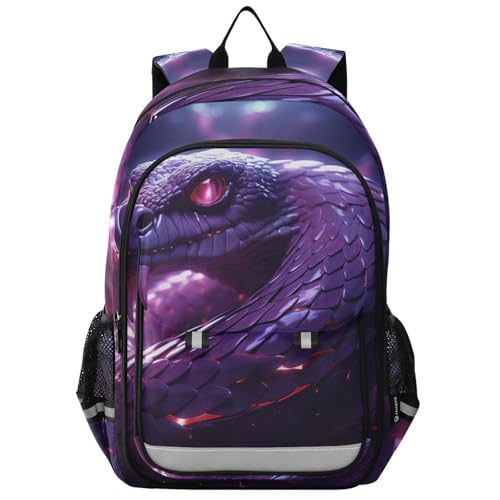 Sac à dos pour écolier rhinocéros violet pour enfants et adolescents