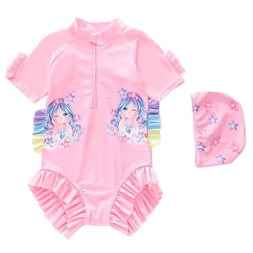 Maillot de bain 2 pièces fille 5 ans rash guard imprimé tie dye avec bikini tanga