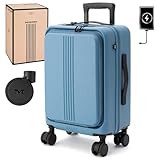[MAIMO] スーツケース Sサイズ 機内持ち込み 日本メーカー 【フロントオープンで荷物がサッと取り出せる】 静音キャスター ストッパー付き HINOMOTO フロントオープン 前開き キャリーバッグ キャリーケース STAND U