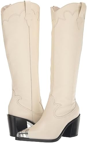 Dolce Vita Women's Kamryn Fashion Boot, Off White Leather, 11 | Image 6