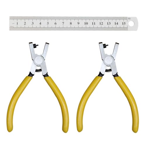 TIMJJG 2 Pinze per Punzonatura E 1 Righello, Misurazione Accurata della Scala, Set di Strumenti Multifunzione, Adatto per Il Fai-da-Te.