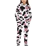 ORGYPET Boys Jogging Suits S Youths Pullover Sweatshirts 2024 Trendy Fashionable Versatile Kids Sweatsuit Youths Oversized Sweatshirt Keep Children Fresh All Day Long, Daisy Cow Print