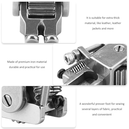 Alipis Roller Presser Foot para máquina de coser industrial miniatura 6